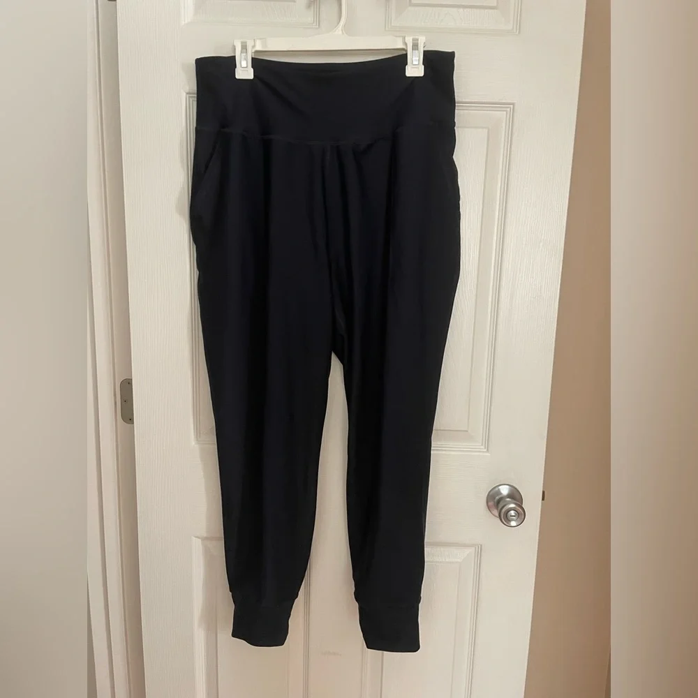 Navy Blue Jogger Leggings - Picture 1 of 4